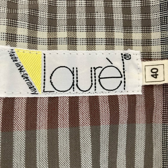 Vintage LAUREL By Escada Plaid Oversized Open Front Blazer Jacket Sz 40 L - Picture 8 of 12